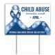 Child Abuse Yard Plastic Sign