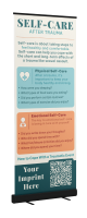 Self Care After Sexual Assault Trauma Retractor Banner Display Kit