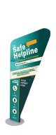 DoD Safe Helpline EuroFit Angle Banner Display Kit