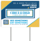 Child Abuse Hotline Yard Plastic Sign