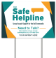 DoD Safe Helpline Yard Plastic Sign