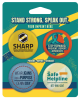 SHARP 4-Pack Button Card
