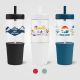 40 oz Polar Recycled Plastic Dual Tone Straw Tumbler with Full Color Wrap